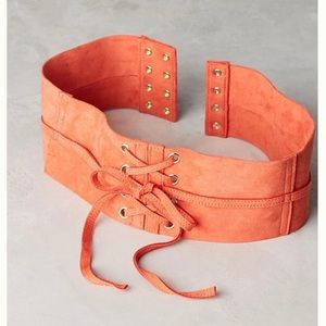 NWT Linea Pelle Orange Corset Belt size Large